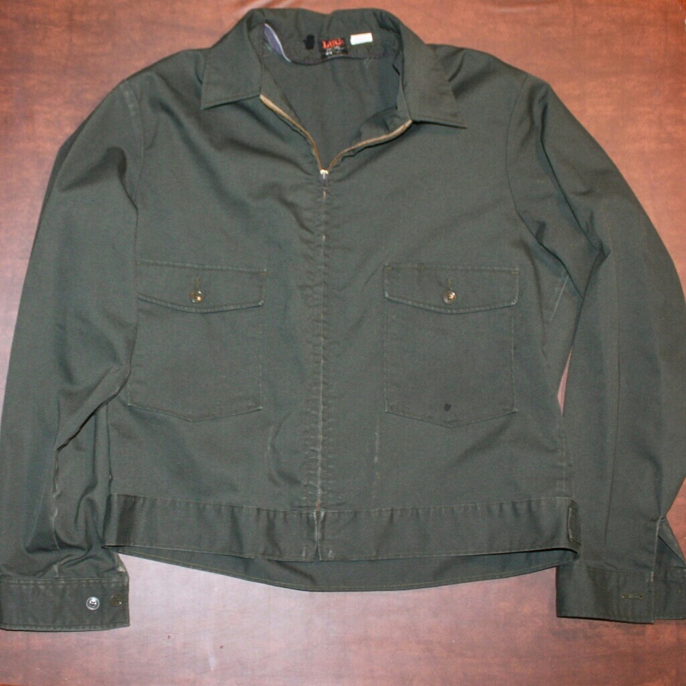 Vintage olive green lee chetopa twill denim jacket